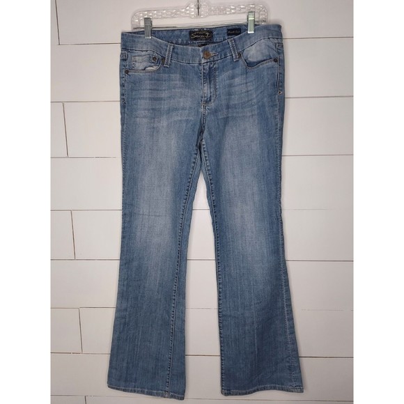 Seven7 Jeans Women's 31 Blue Light Wash Boot Cut Jeans - Picture 2 of 13